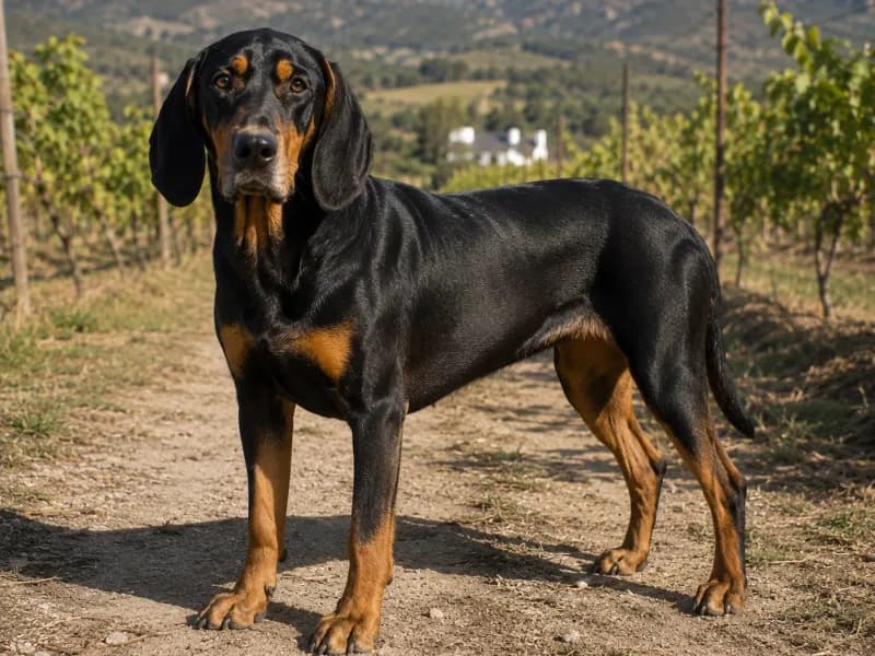 Black and Tan Coonhound dog