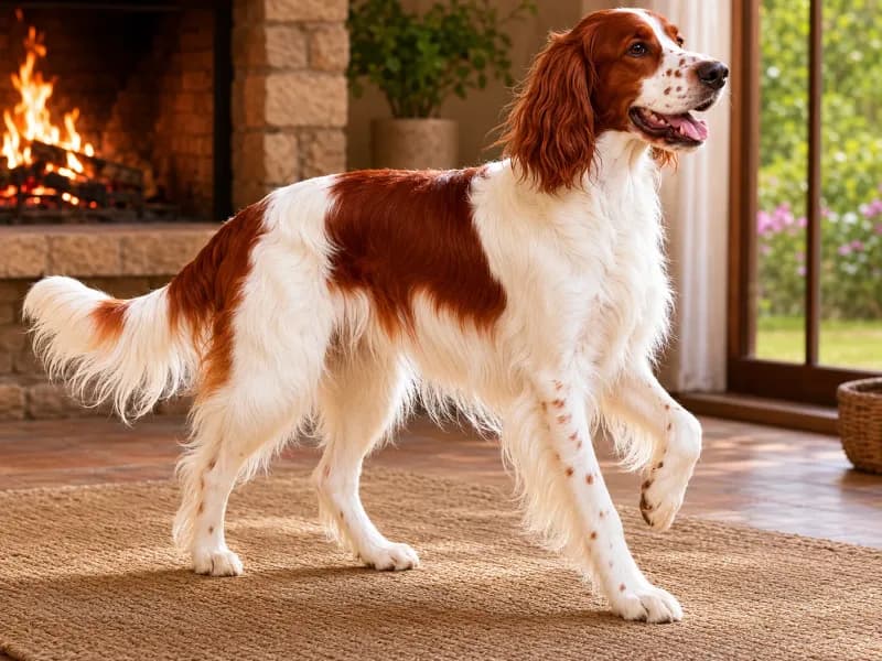 Irish Red and White Setter dog