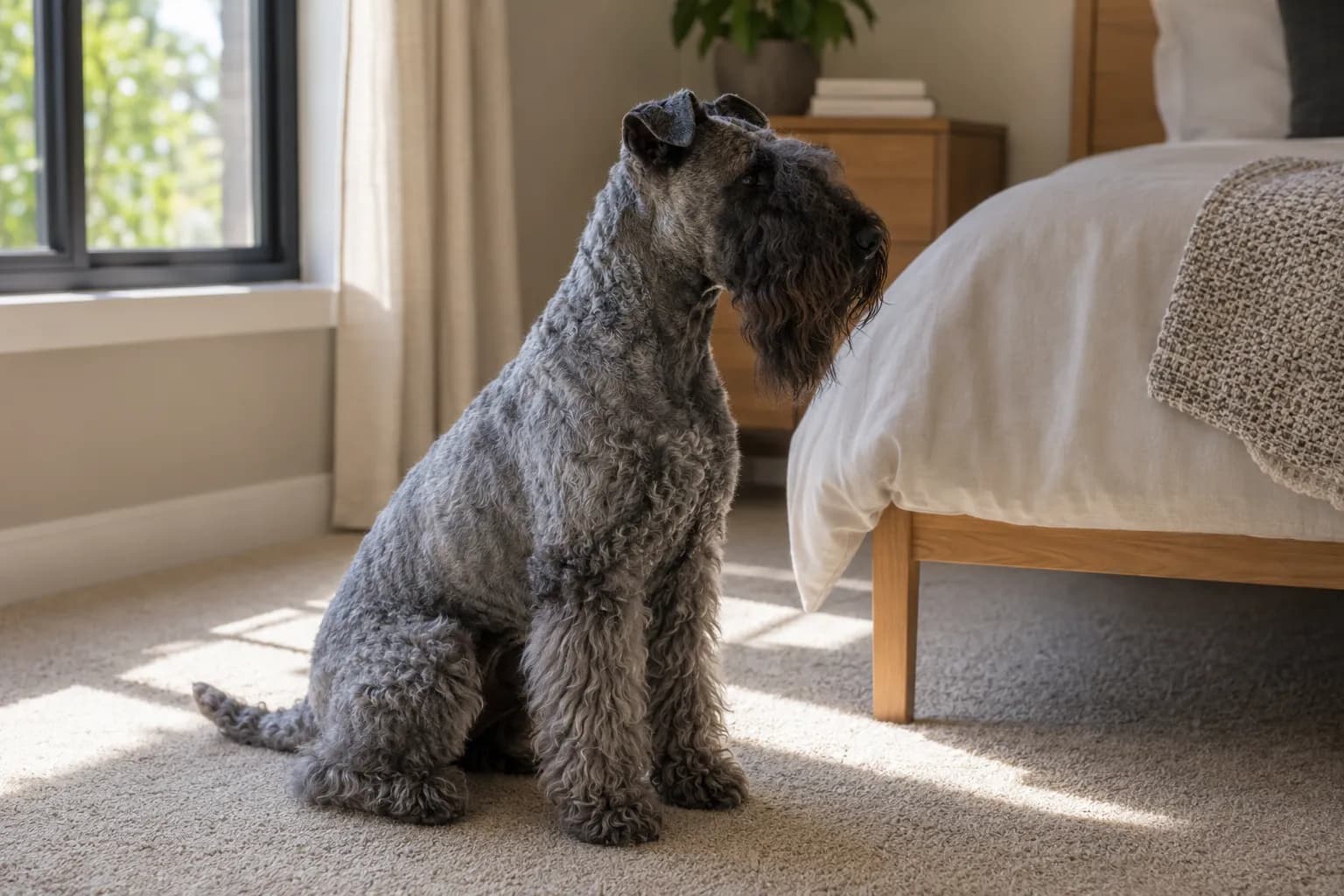 Kerry Blue Terrier dog