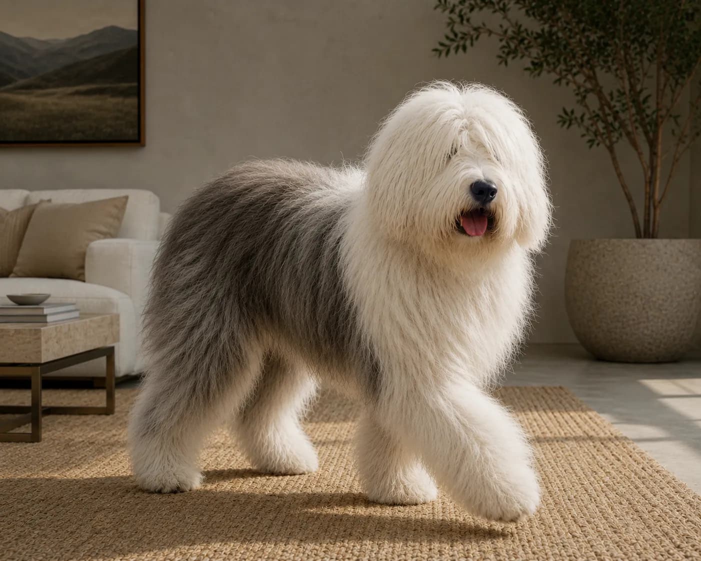 Old English Sheepdog dog