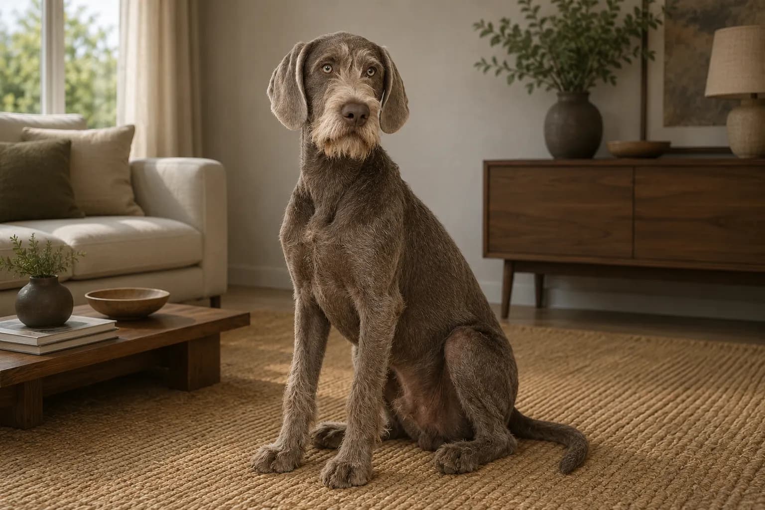 Slovakian Wirehaired Pointer dog