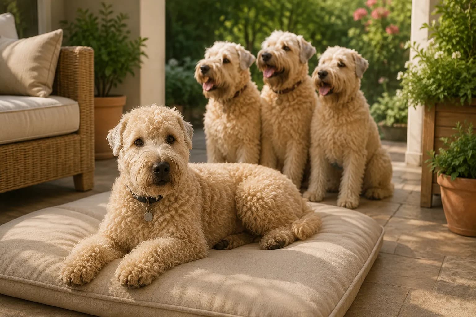 Soft Coated Wheaten Terrier dog